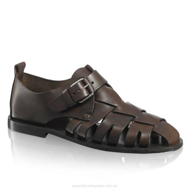 män brun Russell And Bromley Neptunus fiskarsandal med spänne T4XZ523
