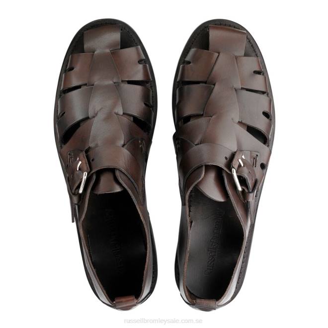 män brun Russell And Bromley Neptunus fiskarsandal med spänne T4XZ523