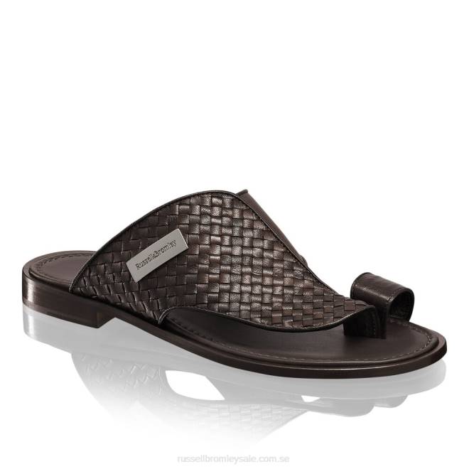 män brun Russell And Bromley arabisk sandal med tåstolpar T4XZ539