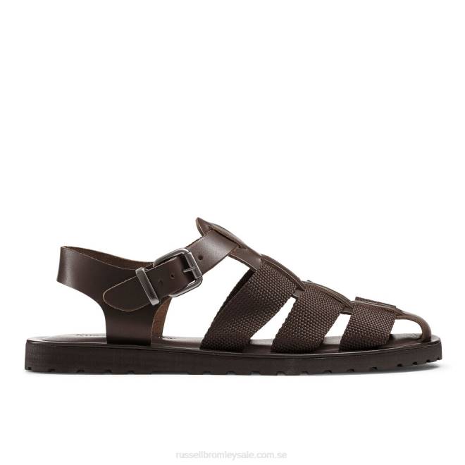 män brun Russell And Bromley fab fisher spännade tyg fiskare T4XZ520