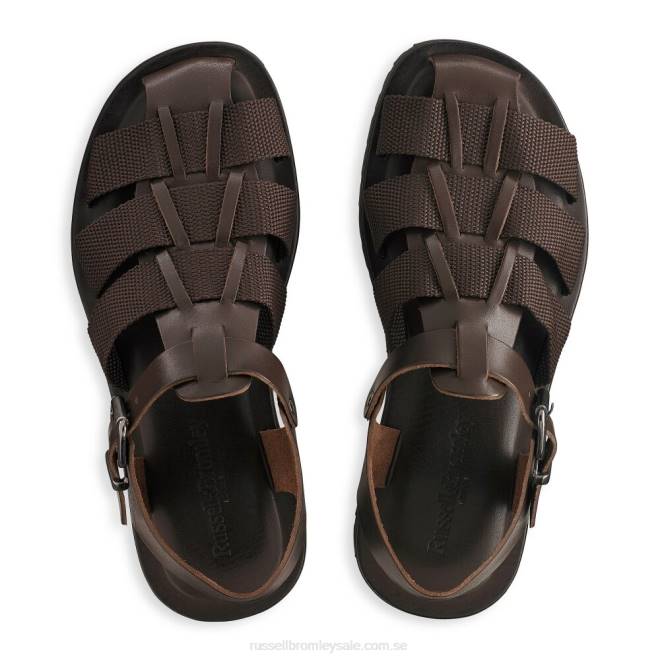 män brun Russell And Bromley fab fisher spännade tyg fiskare T4XZ520