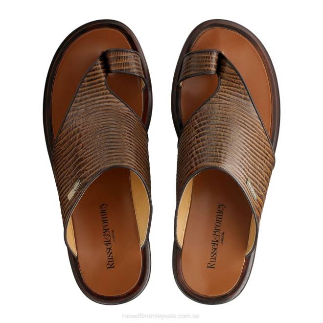 män brun Russell And Bromley perugia sandal med tåögle T4XZ525