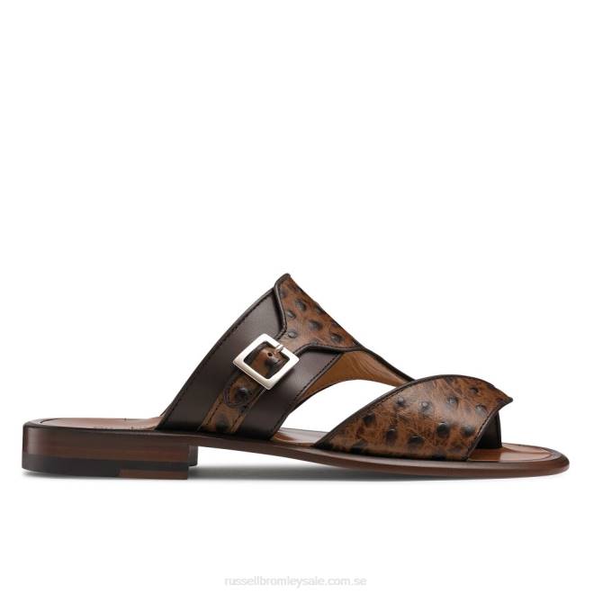 män brun Russell And Bromley valentia sandal med tåöglor T4XZ533