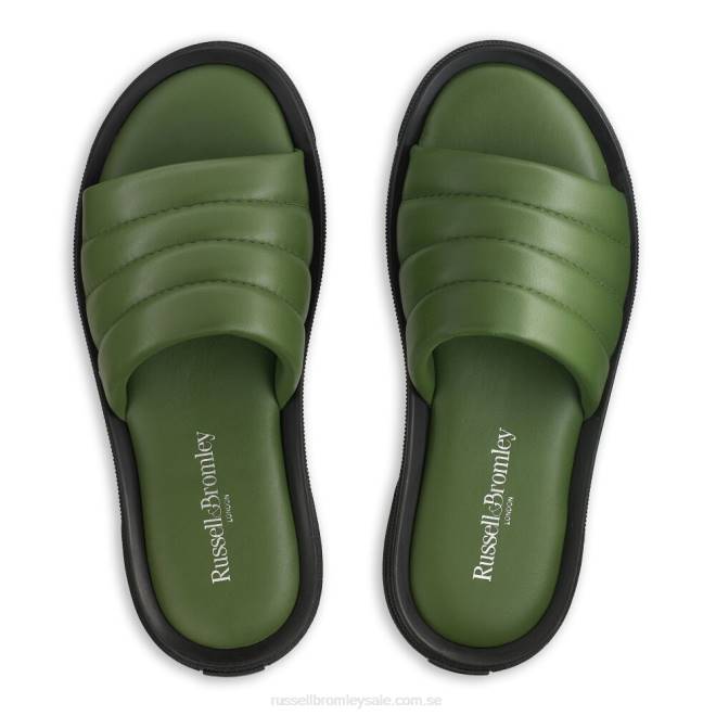 män grön Russell And Bromley lyxig rutschkana sandal T4XZ516