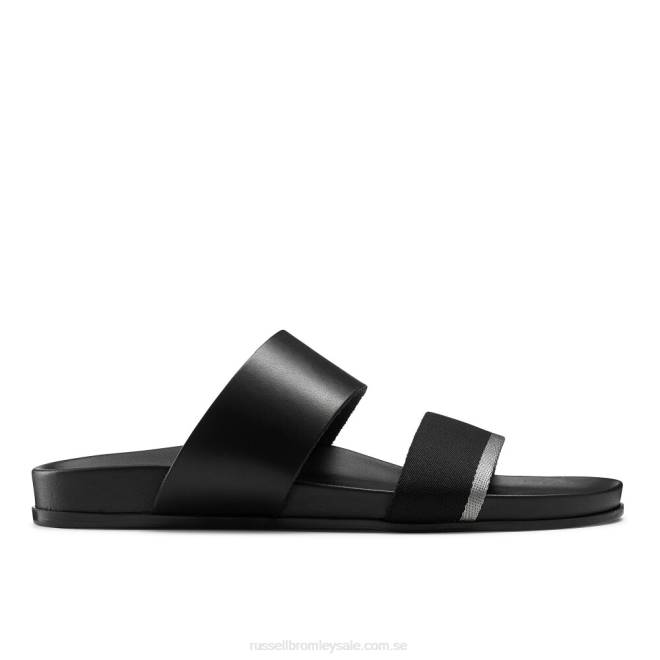 män svart Russell And Bromley fab line fotbäddssandal T4XZ506