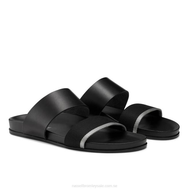 män svart Russell And Bromley fab line fotbäddssandal T4XZ506