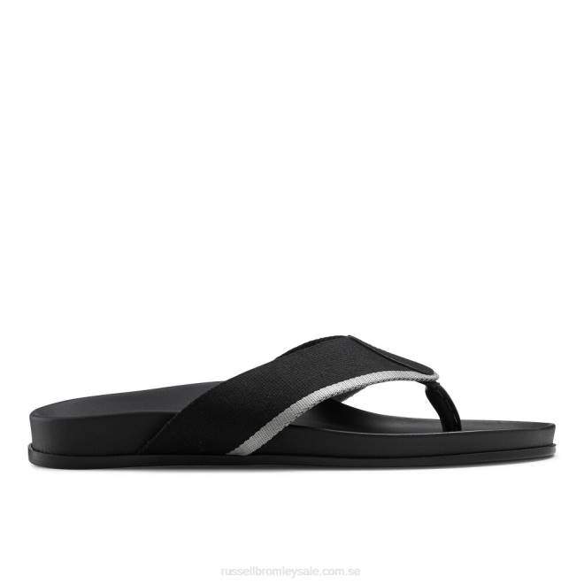 män svart Russell And Bromley fab post tå post sandal T4XZ513