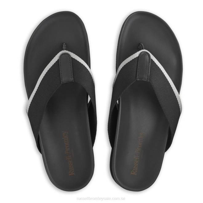 män svart Russell And Bromley fab post tå post sandal T4XZ513
