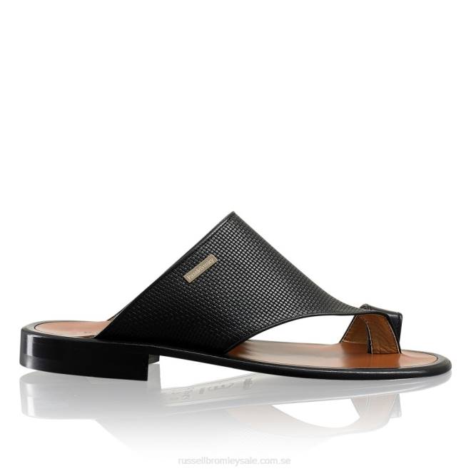 män svart Russell And Bromley perugia sandal med tåögle T4XZ526