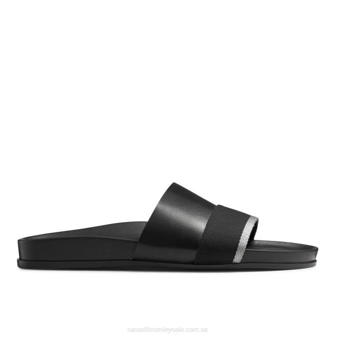 män svart Russell And Bromley snygg slipsandaler T4XZ505