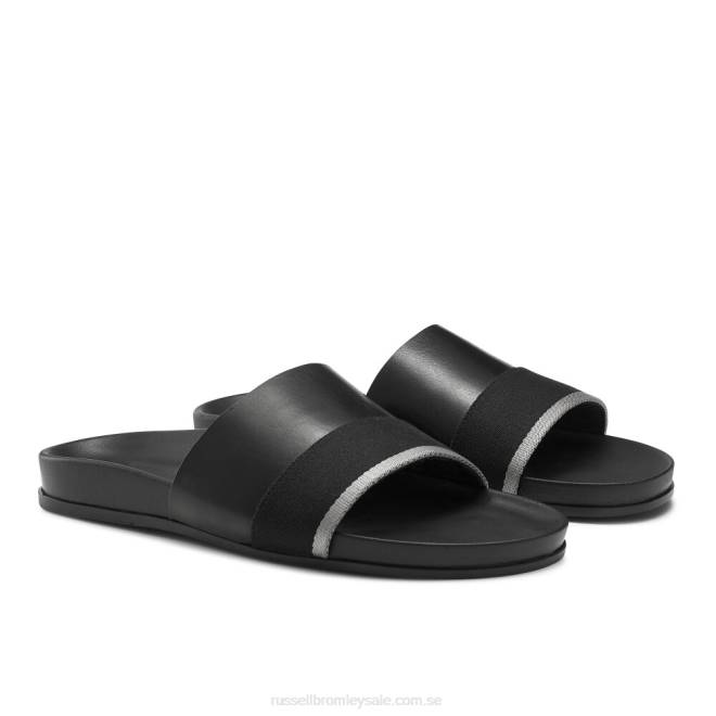 män svart Russell And Bromley snygg slipsandaler T4XZ505