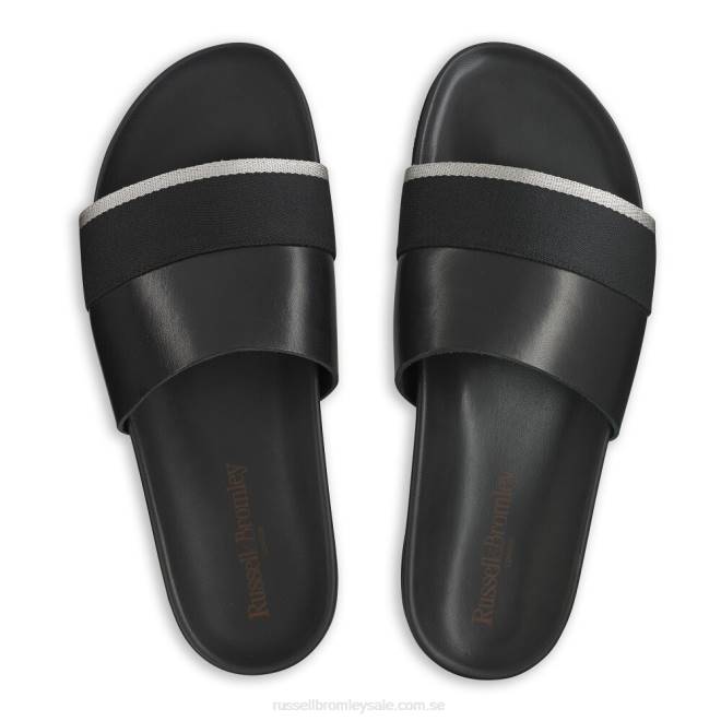 män svart Russell And Bromley snygg slipsandaler T4XZ505