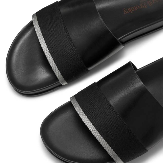 män svart Russell And Bromley snygg slipsandaler T4XZ505
