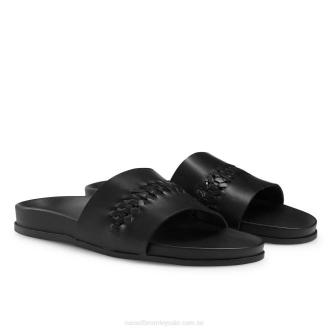 män svart Russell And Bromley väv slide vävd detalj reglage T4XZ503