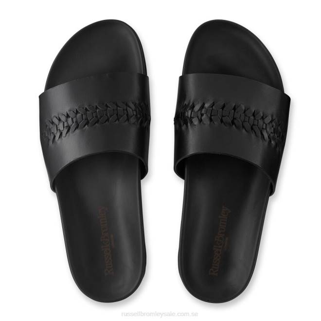 män svart Russell And Bromley väv slide vävd detalj reglage T4XZ503
