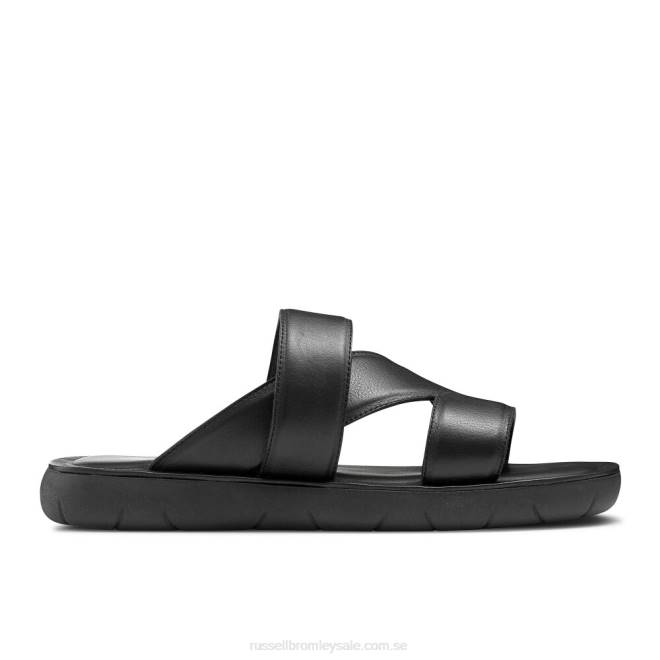 män svart Russell And Bromley zeus rutschkana sandal T4XZ522