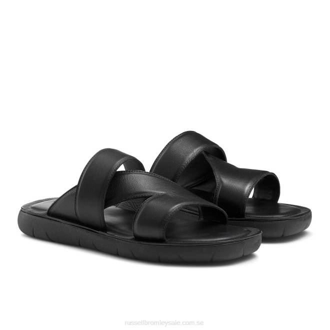män svart Russell And Bromley zeus rutschkana sandal T4XZ522