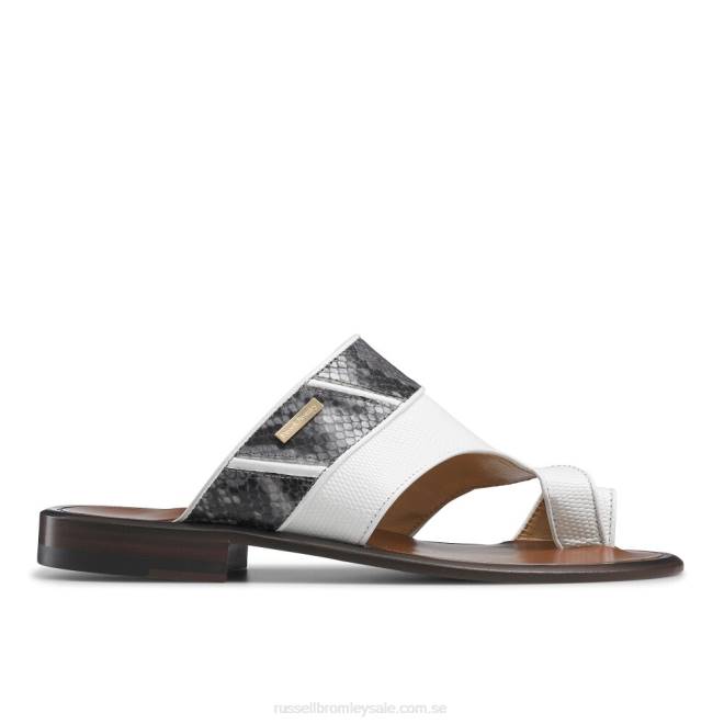 män vit Russell And Bromley barolo sandal med öppen tå T4XZ540
