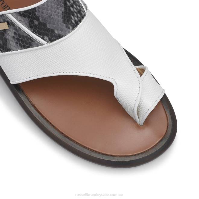 män vit Russell And Bromley barolo sandal med öppen tå T4XZ540