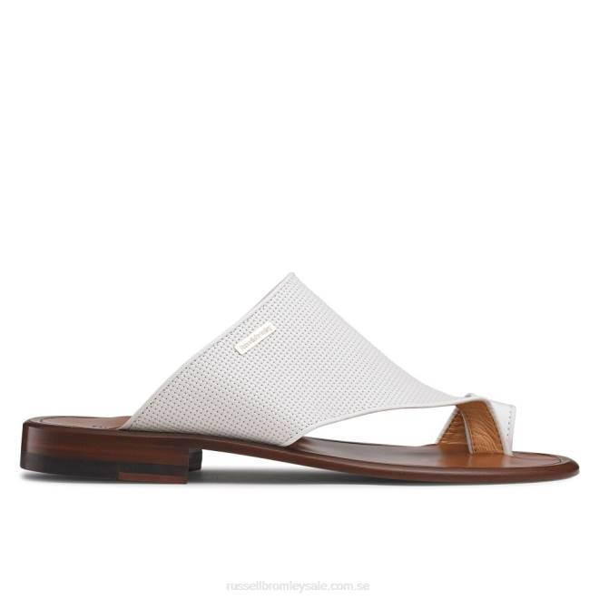 män vit Russell And Bromley perugia sandal med tåögle T4XZ532