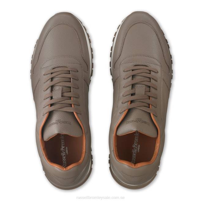 män beige Russell And Bromley bana snörning löpare T4XZ450