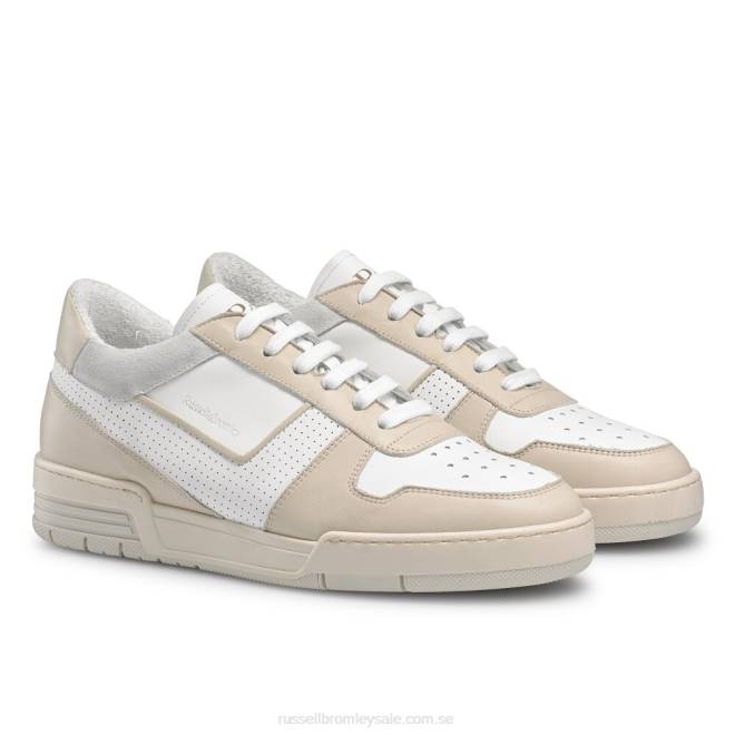 män beige Russell And Bromley league m perforerad sneaker T4XZ444