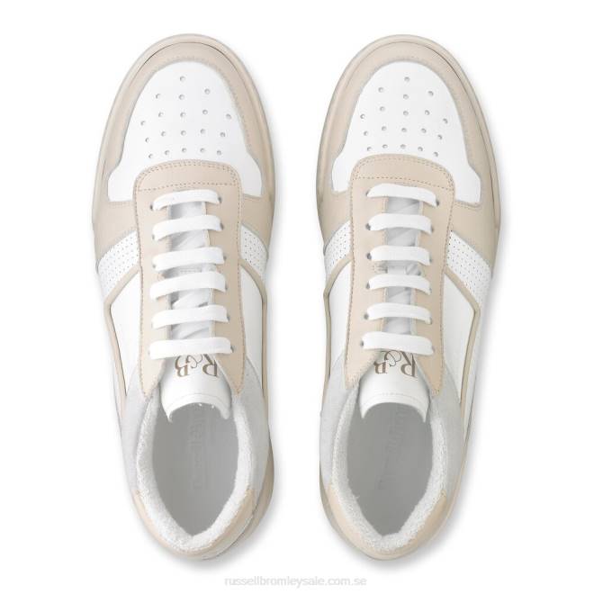 män beige Russell And Bromley league m perforerad sneaker T4XZ444