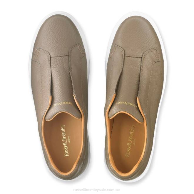 män beige Russell And Bromley slipway snörlösa sneaker T4XZ426