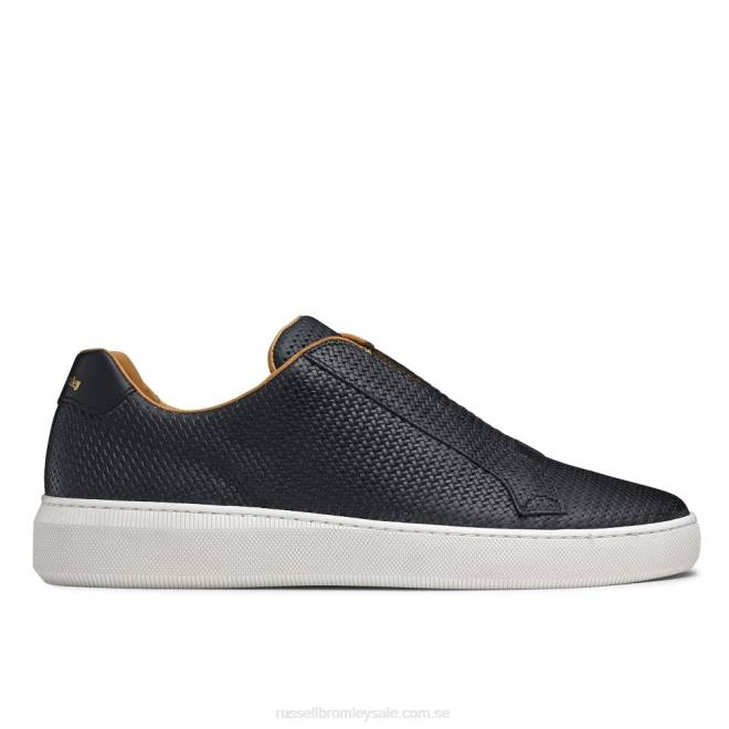 män blå Russell And Bromley clearway m snörlösa sneaker T4XZ429
