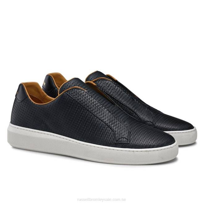 män blå Russell And Bromley clearway m snörlösa sneaker T4XZ429