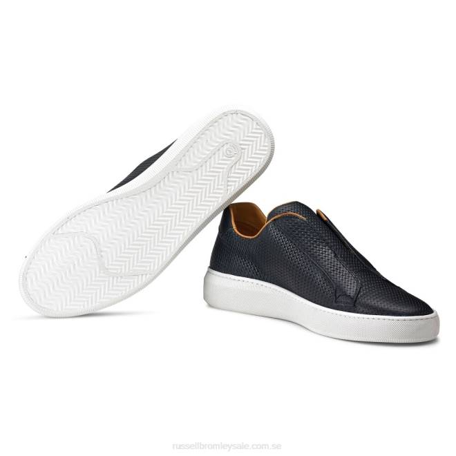 män blå Russell And Bromley clearway m snörlösa sneaker T4XZ429