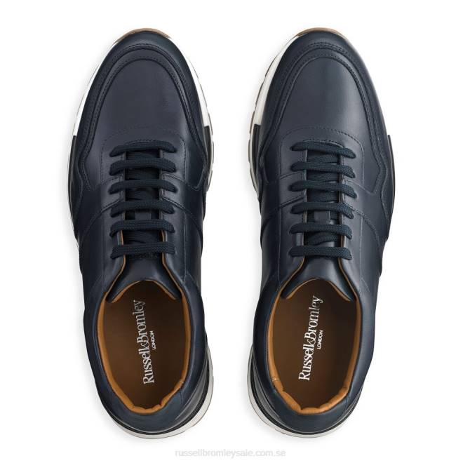 män blå Russell And Bromley lomond sneaker med snörning T4XZ462