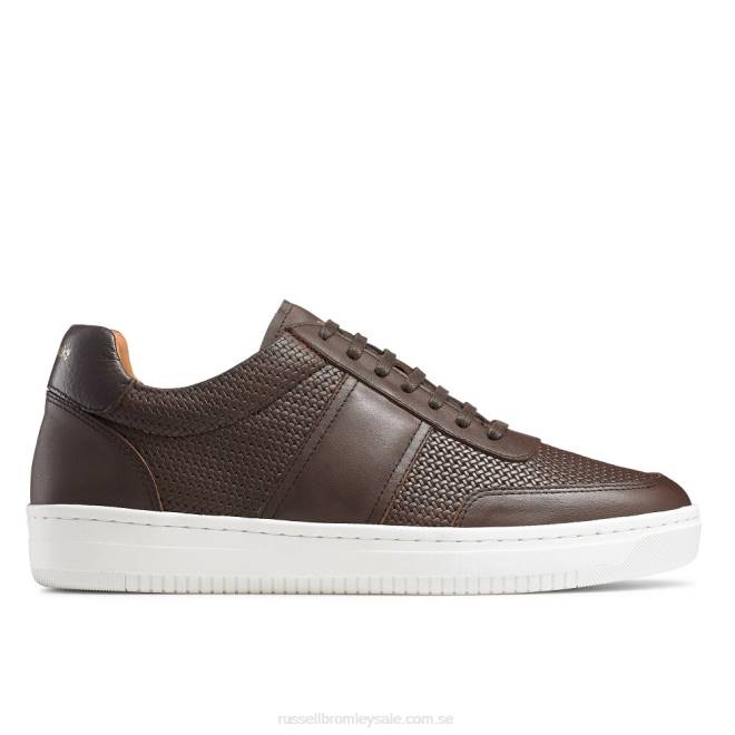 män brun Russell And Bromley bowery oxford sneaker med spets T4XZ474