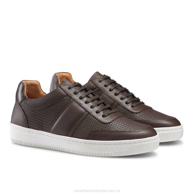 män brun Russell And Bromley bowery oxford sneaker med spets T4XZ474