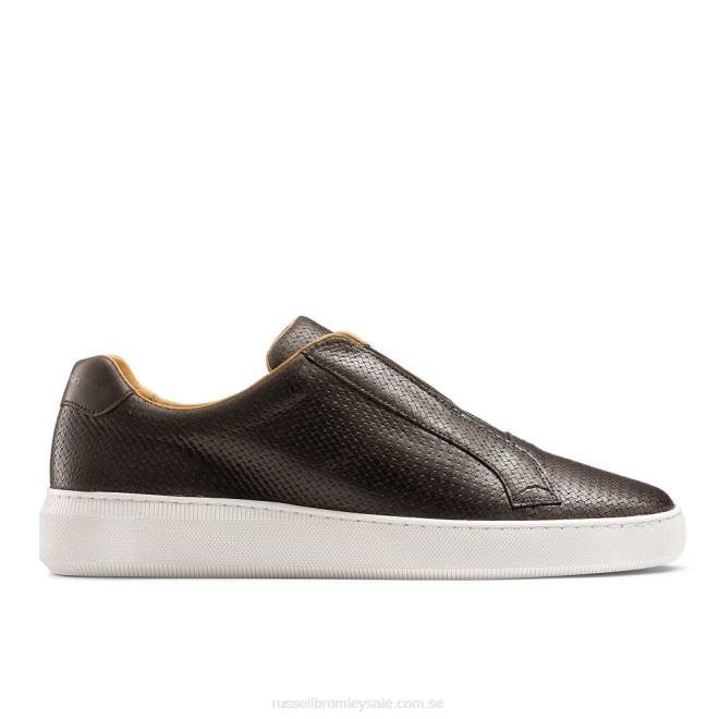 män brun Russell And Bromley clearway m vävd snörslös sneaker T4XZ430