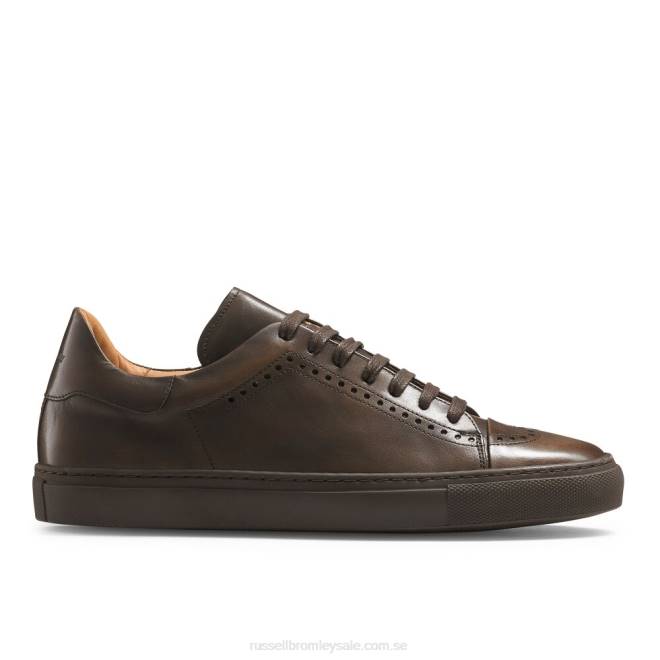 män brun Russell And Bromley legend lo lyxsneaker T4XZ471