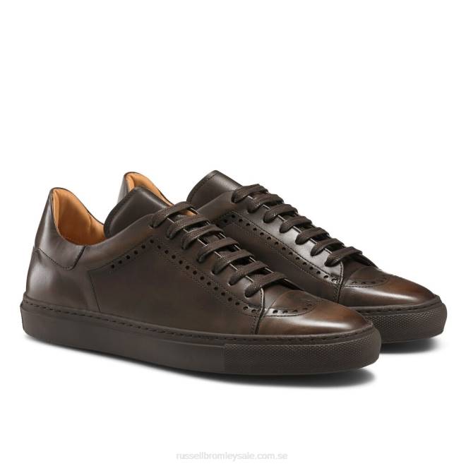 män brun Russell And Bromley legend lo lyxsneaker T4XZ471