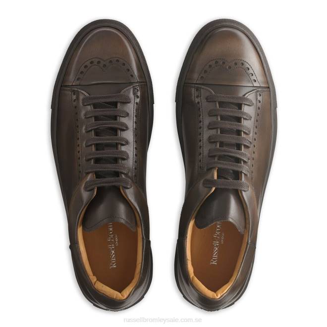 män brun Russell And Bromley legend lo lyxsneaker T4XZ471
