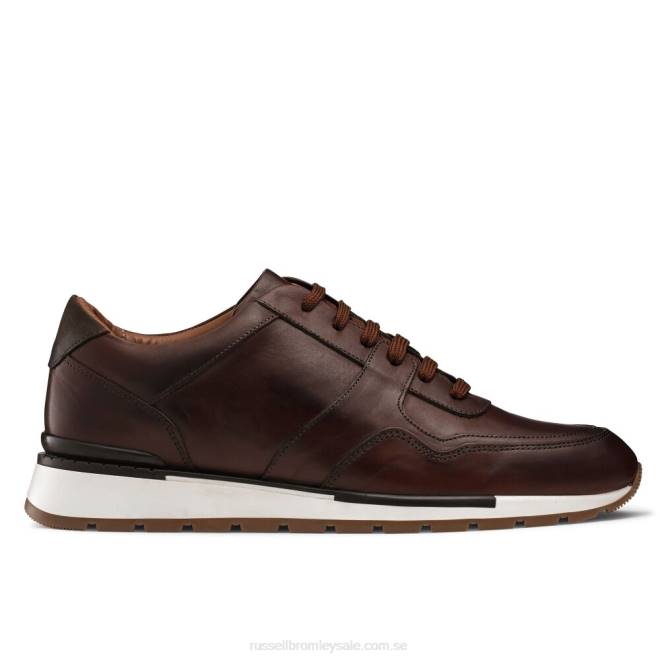 män brun Russell And Bromley lomond sneaker med snörning T4XZ463
