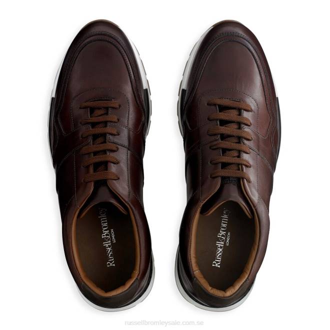 män brun Russell And Bromley lomond sneaker med snörning T4XZ463
