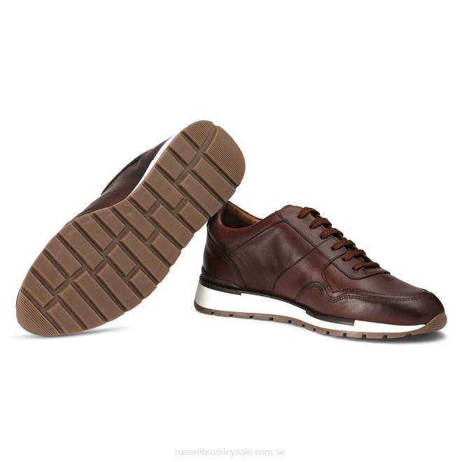 män brun Russell And Bromley lomond sneaker med snörning T4XZ463