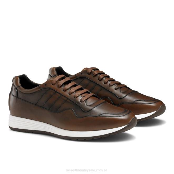 män brun Russell And Bromley run time lyxiga snörskor T4XZ464