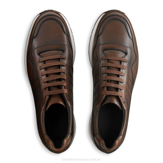 män brun Russell And Bromley run time lyxiga snörskor T4XZ464