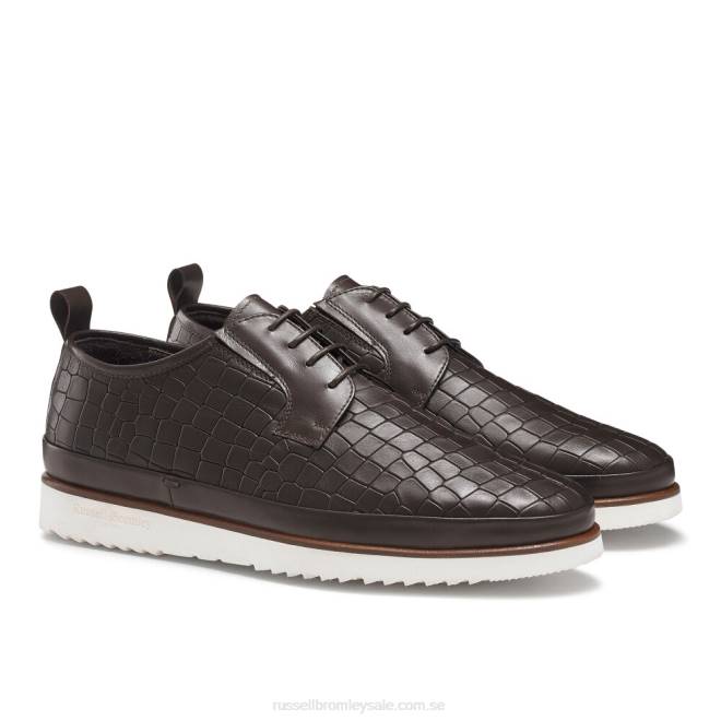 män brun Russell And Bromley san carlo derby hybrid sneaker med spets T4XZ480