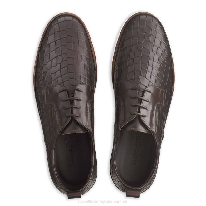 män brun Russell And Bromley san carlo derby hybrid sneaker med spets T4XZ480