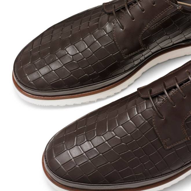 män brun Russell And Bromley san carlo derby hybrid sneaker med spets T4XZ480