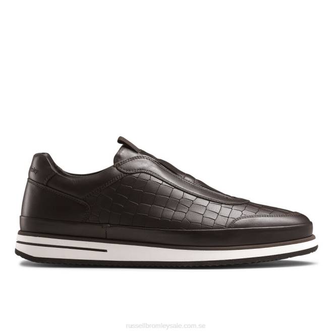 män brun Russell And Bromley san giusto oxford snörlösa sneaker T4XZ432