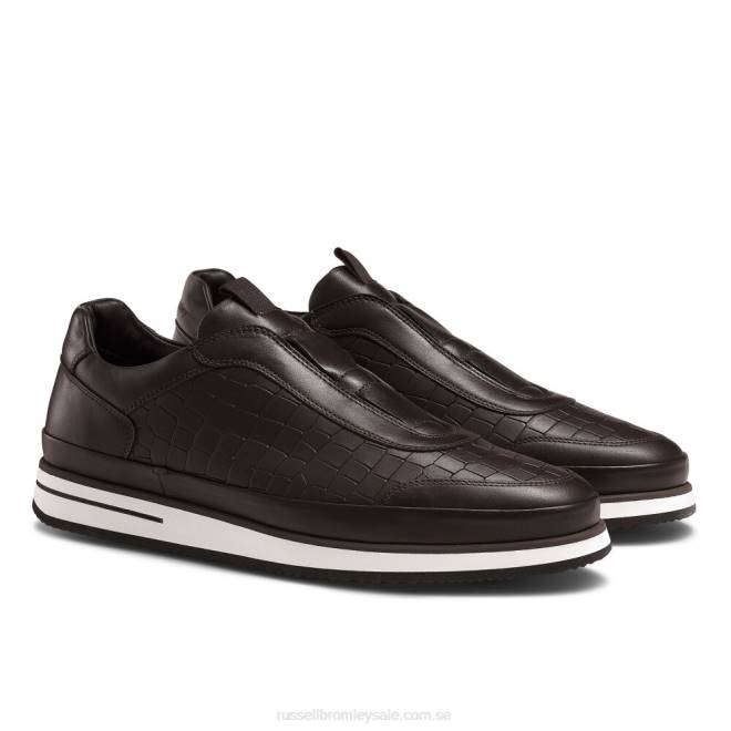 män brun Russell And Bromley san giusto oxford snörlösa sneaker T4XZ432