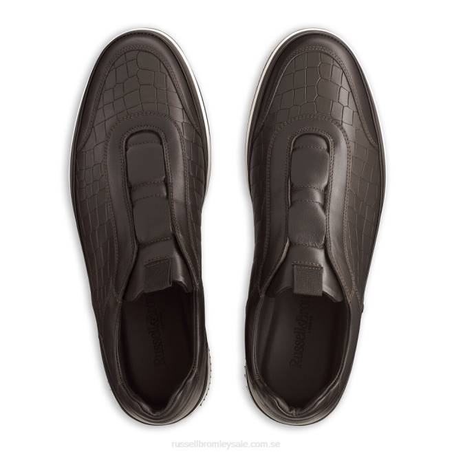 män brun Russell And Bromley san giusto oxford snörlösa sneaker T4XZ432