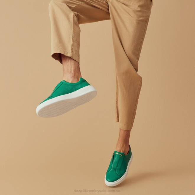 män grön Russell And Bromley slipway snörlösa sneaker T4XZ437